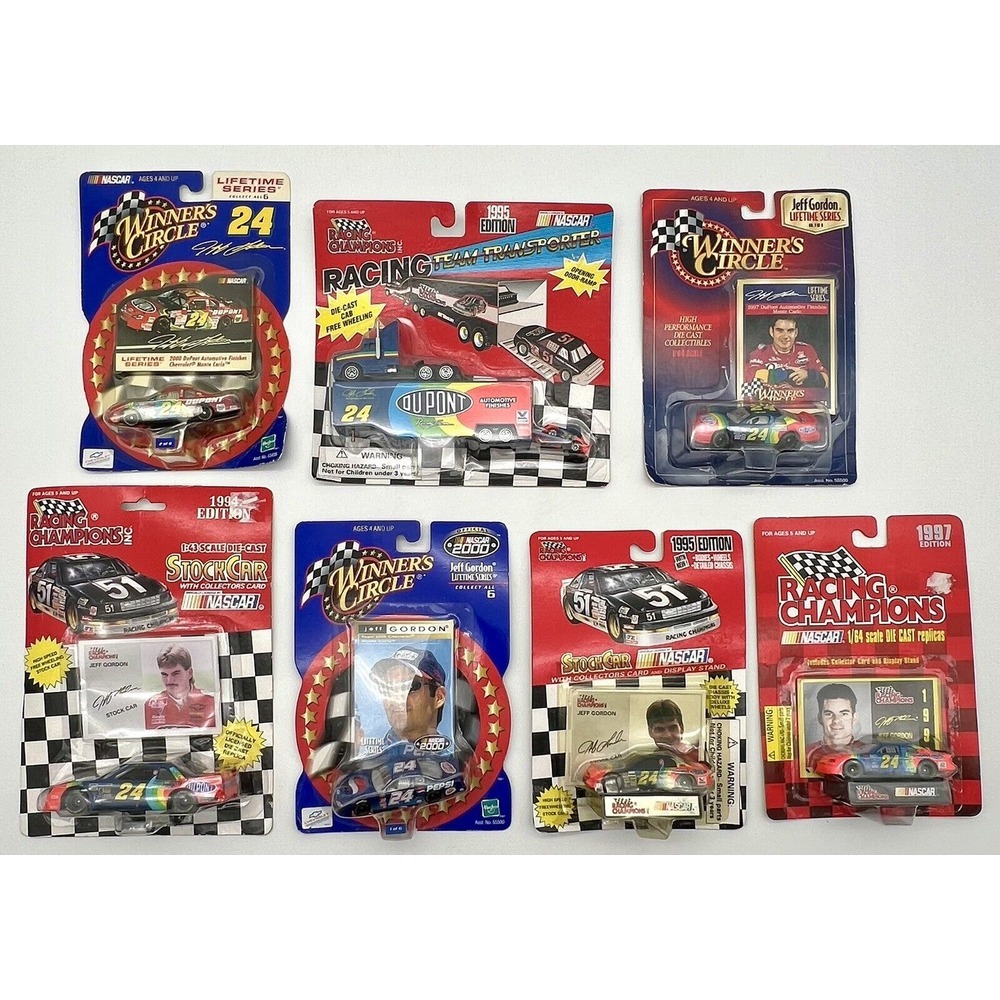 Lot Of‎ 7 Jeff Gordon #24 NASCAR Winners Circle Racing Cham. 1/64 Scale Die-Cast